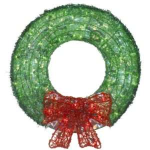  36in 150l Lights Tinsel Wreath 