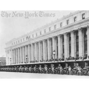 Trucks in Front of the New York City General Post Office   Circa 1915 