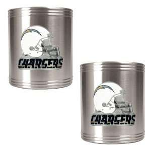  San Diego Chargers NFL 2pc Stainless Steel Can Holder Set 