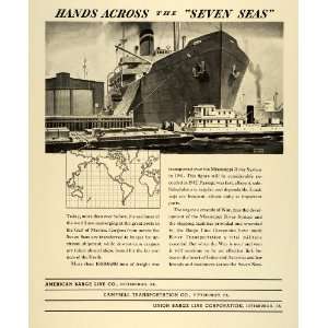  1942 Ad American Barge Line Co Globe Mississippi River 