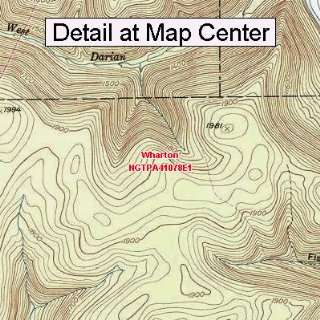  USGS Topographic Quadrangle Map   Wharton, Pennsylvania 