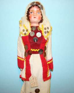 1946 Macedonia Albania Cloth Costume Doll Frantz Museum  