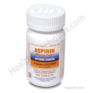   Aspirin (325mg)   100 Enteric Coated Tablets