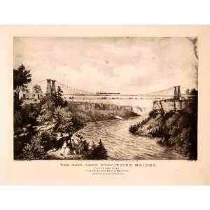   Niagara Falls New York Train   Original Halftone Print