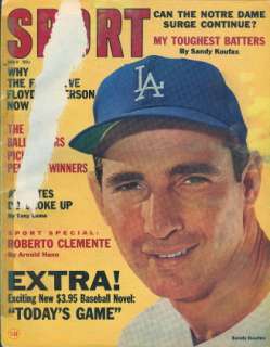 1965 Sport Magazine Sandy Koufax   Los Angeles Dodgers  