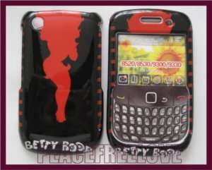 Red Betty Boop Case Cover BlackBerry Curve 9300 9330  