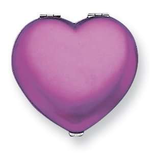  Pink Metal Heart Compact Mirror Jewelry