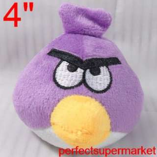 Noble 4 Inches Purple Angry Birds Plush Toy Soft Set 4 BA10  
