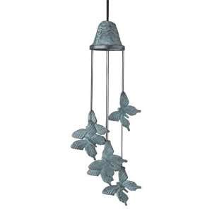   Butterfly Chime   Six Butterflies, Verdigris Finish Bell Everything