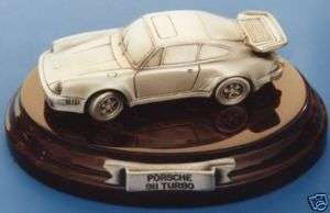 PORSCHE 911 TURBO SOLID PEWTER MODEL CAR HANDCRAFTED UK  