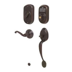 Schlage FE365PLYFLARH716 Aged Bronze Electronic Security Right Handed 