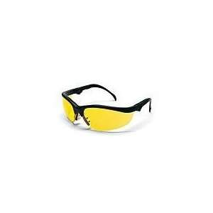 MCR Crews KD314 Klondike Plus Safety Glasses Black Frame Amber Lens 1 