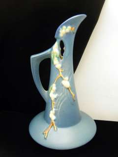 ROSEVILLE Snowberry Ewer Pitcher Vase ITK 10 Superb Blue  