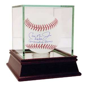   Baseball with 2632 Consecutive Games Inscription