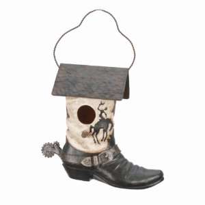  Spoontiques 10385 Western Boot Birdhouse Patio, Lawn 