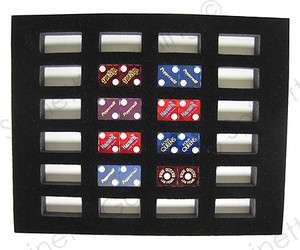 Dice Insert 24 Casino Pairs Display Board Case 8 x 10 *  