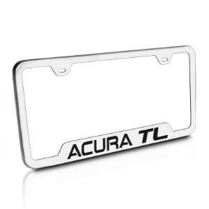  Acura TL Brushed Steel Auto License Plate Frame, Official 