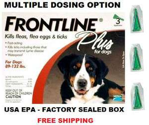 Frontline Plus For Dogs 0   22 LBS FLEA KIT 18 Months Dosage USA 