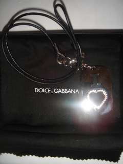 STUNING DOLCE & GABBANA Crystal heart Necklace 21 $299  