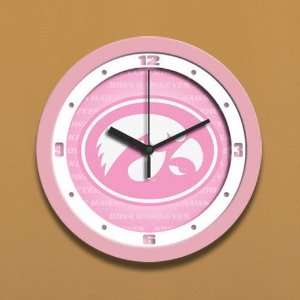  Iowa Hawkeyes Pink Nursery Wall Clock