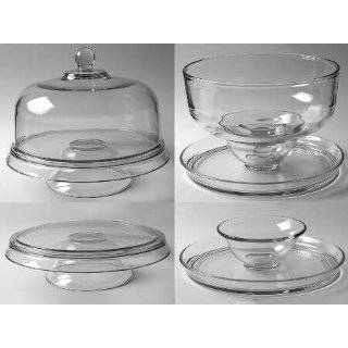Anchor Hocking Presence Clear 4 in 1 Cake Set Lid and Base, Crystal 