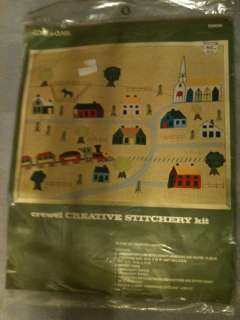   Stitchery Kit Primative Landscape by Coats and Clark 18 x 22  