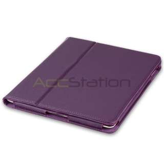   Accessory Bundles Leather Case+Skin Cover+Headset+Pen For iPad 2 2nd