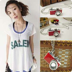 New Fashion vintage Red CUTE Camera Cool Cute chain necklace  