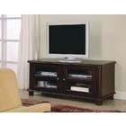 Atlantic Inc TV Stand with Media Storage in Espresso and Beige Finish