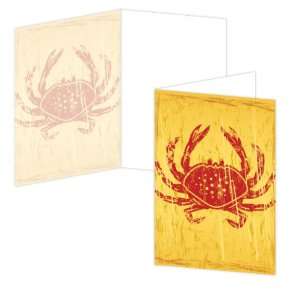  ECOeverywhere Rustic Crab Boxed Card Set, 12 Cards and 