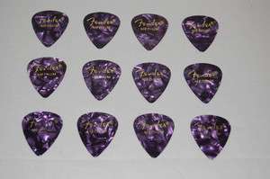 12 Fender Purple Moto Medium Electric Guitar Picks Strat  