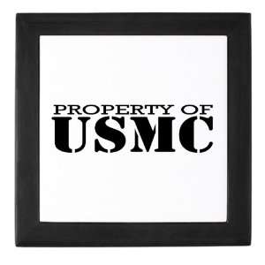    Military Backer Property of USMC Keepsake Box