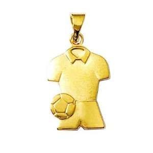  Gold Plated Football Soccer Ball Shirt Jersey & Short Pendant Jewelry
