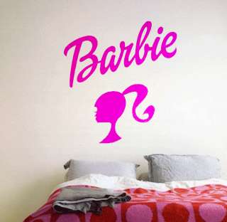   Decor Decal Vinyl Sticker Home Nursery Room Design Barbie Logo  