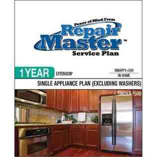   Repair Master 1 Yr Extension Single Appliance No Washer   Under $500