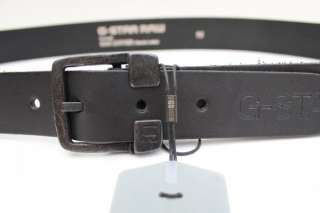 Star Raw Leather Black Willis Belt Size 105 $139  