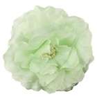 e4hats organza silk sheer flower with pin and clip green