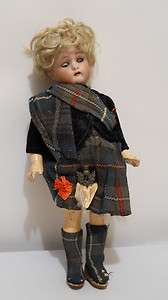 Antq. K Star R Halbig German Bisque Head Doll All Original Scottish 