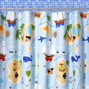 Olive Kids Pirates Shower Curtain 