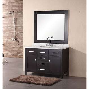   Design Element 48 inch Newport Modern Bathroom Vanity Set with Mirror