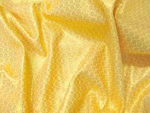 GOLDEN GOLD METALLIC BROCADE STIFF FABRIC DRAPE DRESS  