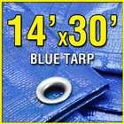 grizzly 14 x 30 blue 6 mil waterproof poly tarp