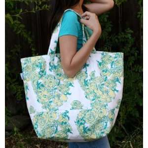    Flowie Bouquet Market Tote   Yellow and grey