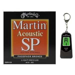  Martin MSP4150 Light Medium Phosphor Bronze Acoustic Guitar Strings 