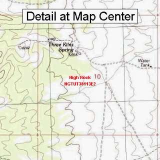  USGS Topographic Quadrangle Map   High Rock, Utah (Folded 