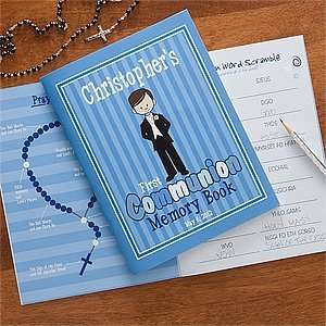    Personalized First Communion Memory Book   Communion Boy Baby
