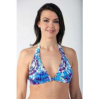   Tie Dye Halter Bikini Top  Tropical Escape Clothing Womens Swimwear