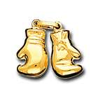 IceNGold 14K Yellow Gold Pair of 2 Boxing Gloves Charm Pendant