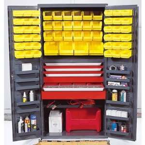  36 Wide Welded Storage Cabinet with 58 Ultra Bins Bin 