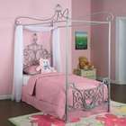 Powell Princess Rebecca Sparkle Silver Canopy Twin Size Bed
